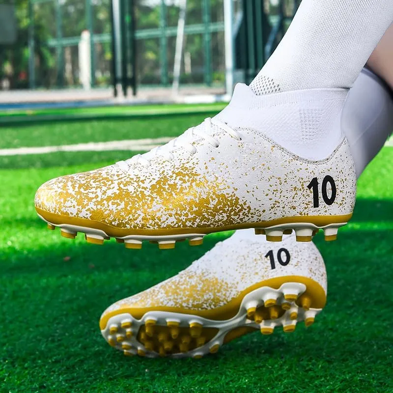 Men's Soccer Cleats Professional Football Boots High-Top Comfortable Breathable Outdoor Indoor Athletic Futsal Training Sneaker