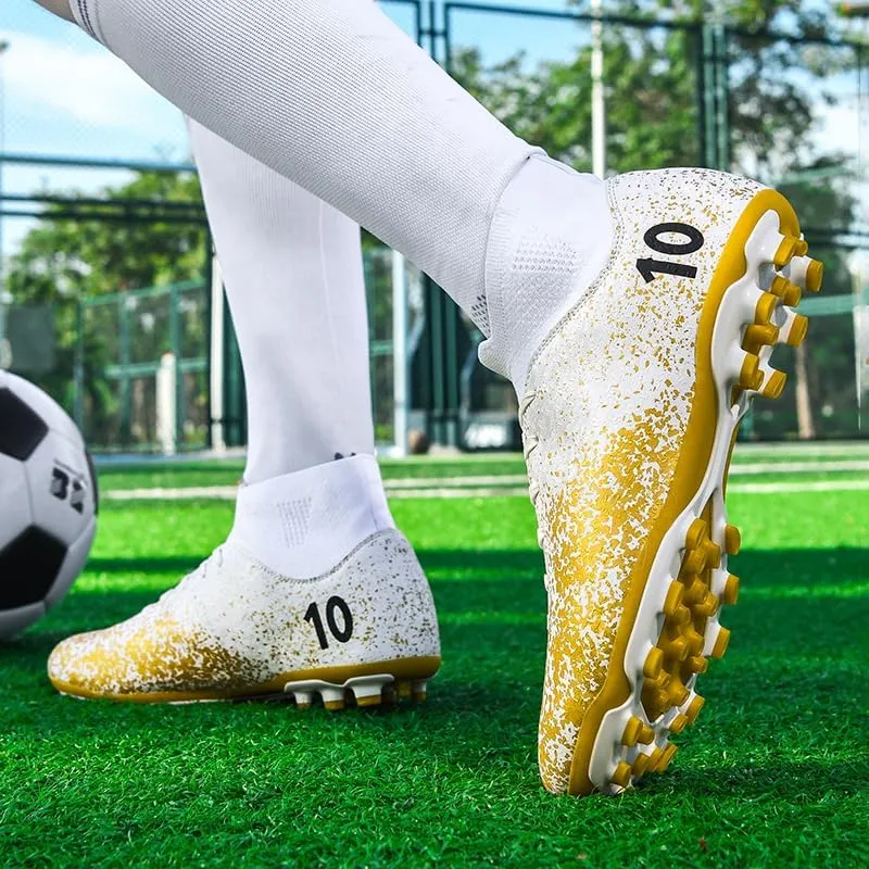Men's Soccer Cleats Professional Football Boots High-Top Comfortable Breathable Outdoor Indoor Athletic Futsal Training Sneaker