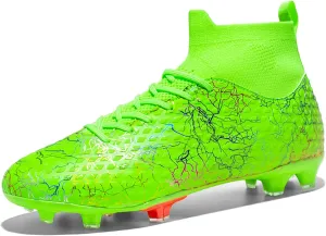 Men's Soccer Shoes High-Top Soccer Cleats Outdoor Breathable Athletic Professional Spikes Youth Boys Football Shoes Unisex