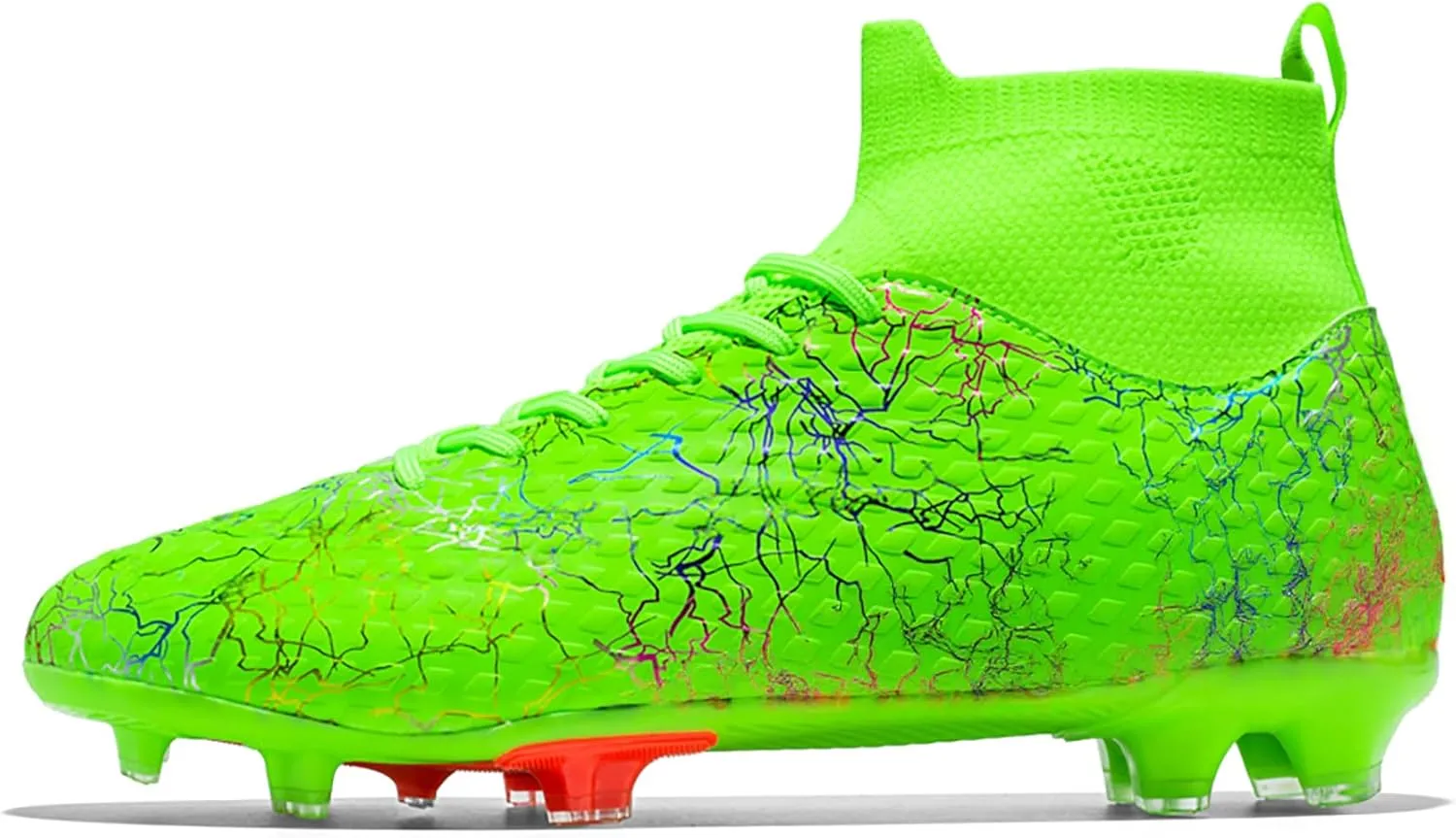 Men's Soccer Shoes High-Top Soccer Cleats Outdoor Breathable Athletic Professional Spikes Youth Boys Football Shoes Unisex