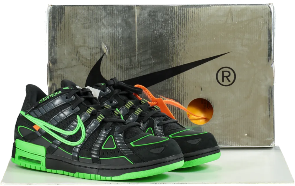 Nike CU6015 Black/Green Strike Air Rubber Dunk/OW Trainers 👟 UK 10.5  👟