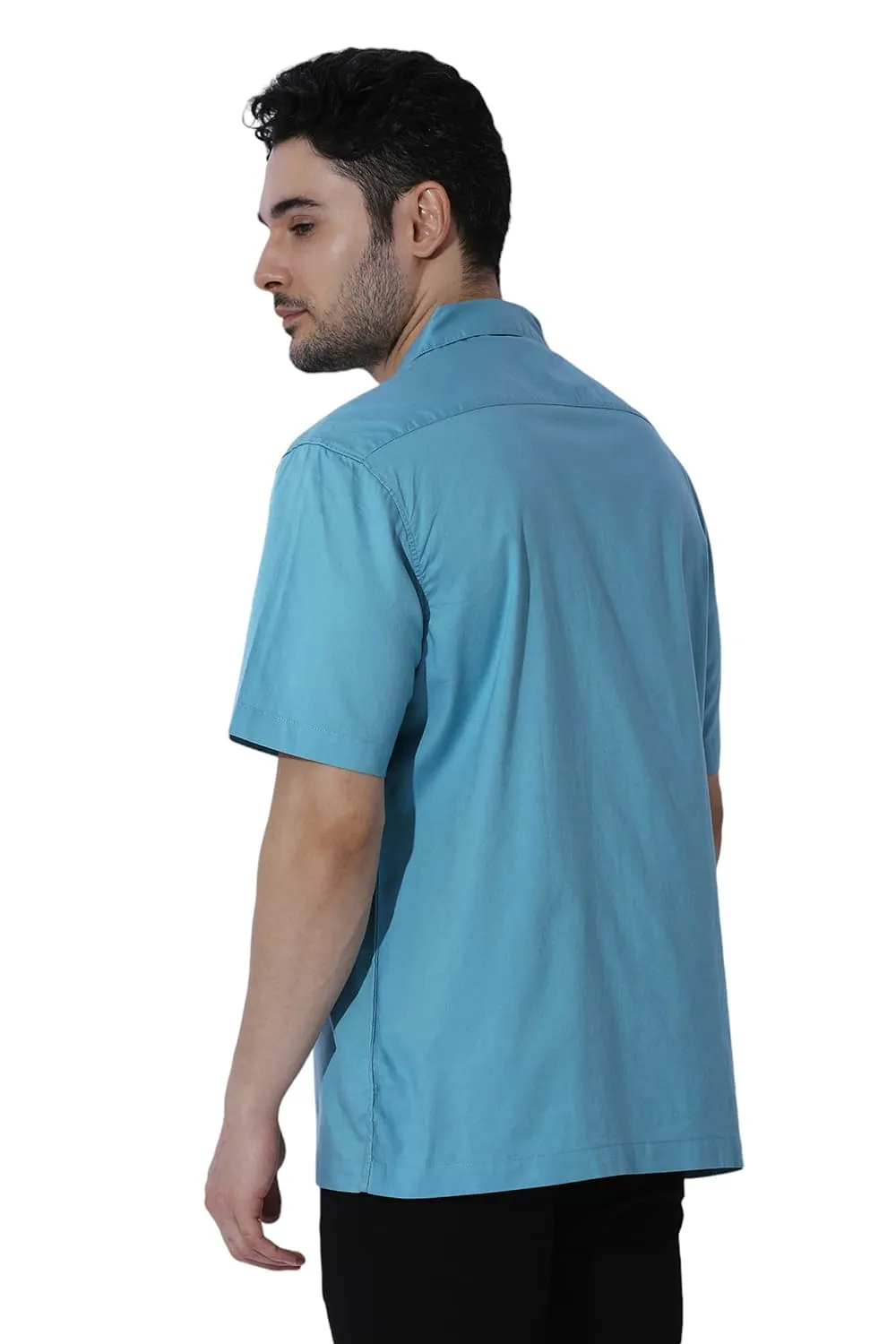 Relaxed Fit Cotton Oxford Halfsleeves Shirt