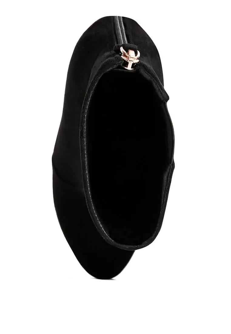 Rhinestone Elegance: Espiree High Heeled Ankle Boots