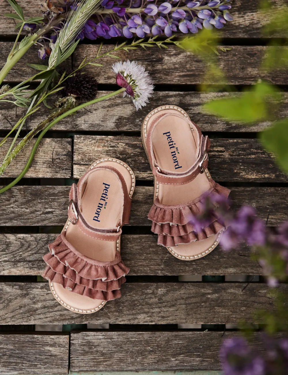 Ruffles Sandal - Old rose