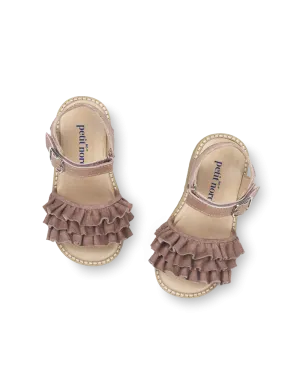 Ruffles Sandal - Old rose