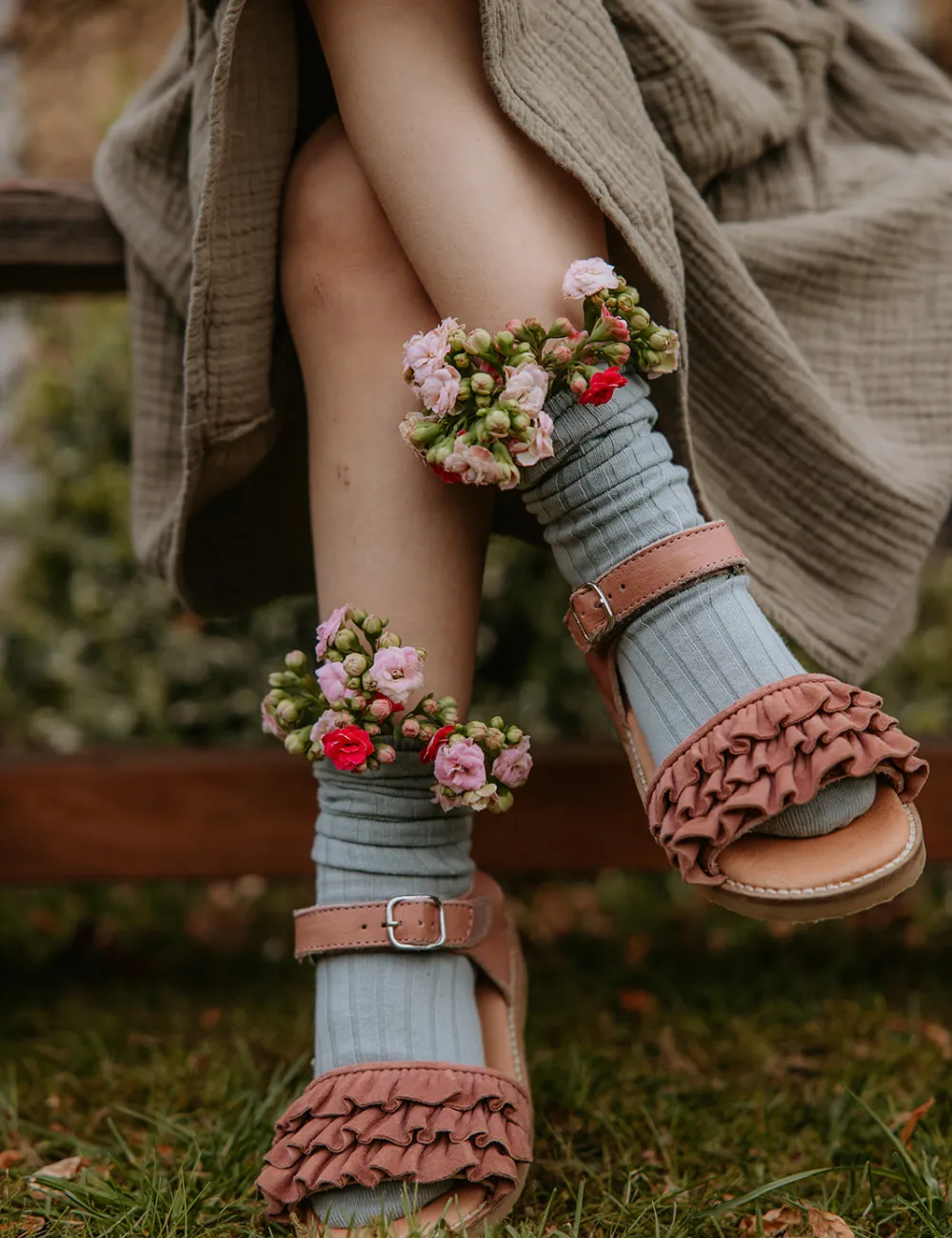 Ruffles Sandal - Old rose