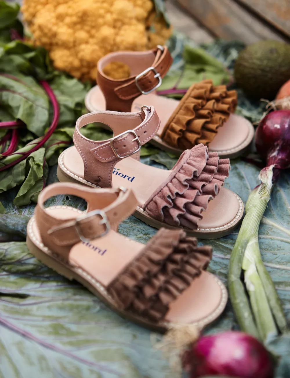 Ruffles Sandal - Old rose