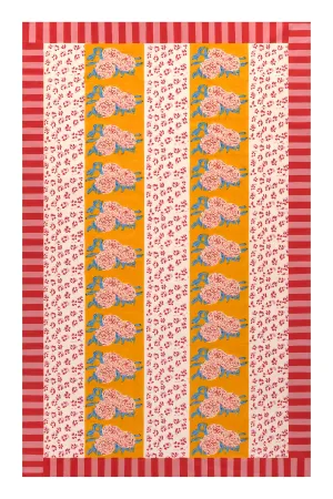 Small Rectangular Tablecloth in Gold Leopard Stripes