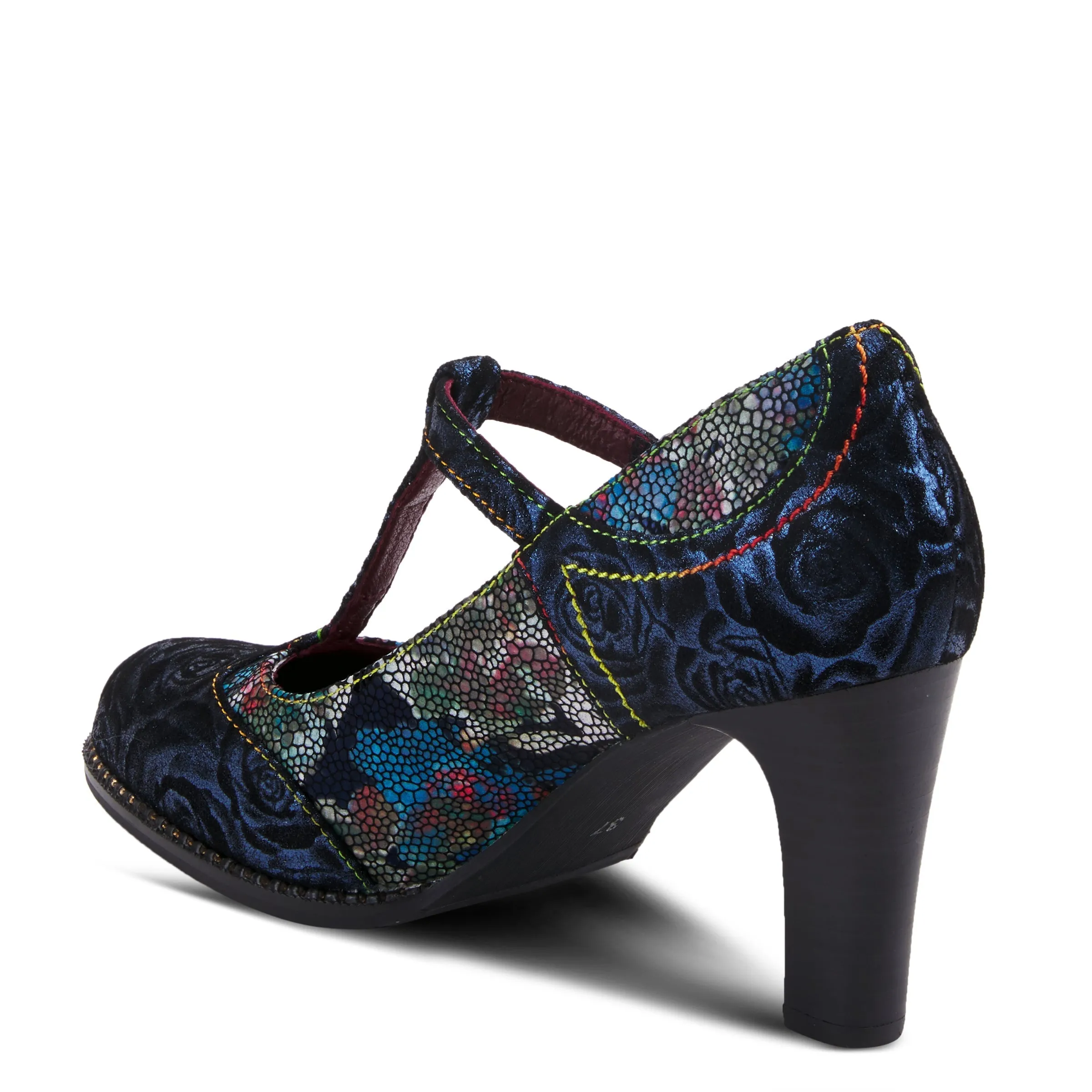Spring Step Shoes  L'Artiste Mazie Women's Floral Metallic Leather Shoes