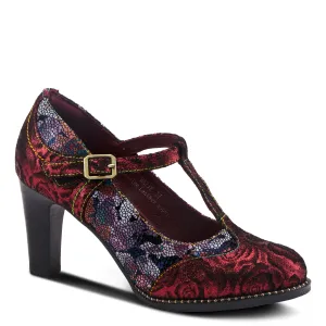 Spring Step Shoes  L'Artiste Mazie Women's Floral Metallic Leather Shoes