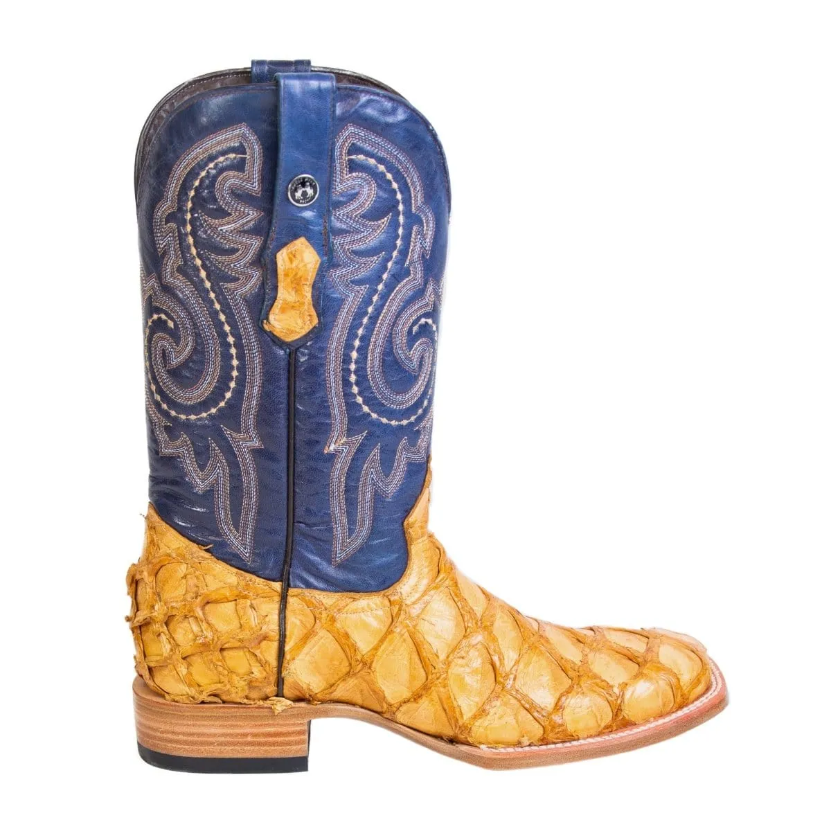 Tanner Mark Men's Genuine Monster Fish Square Toe Boots Buttercup TMX201318