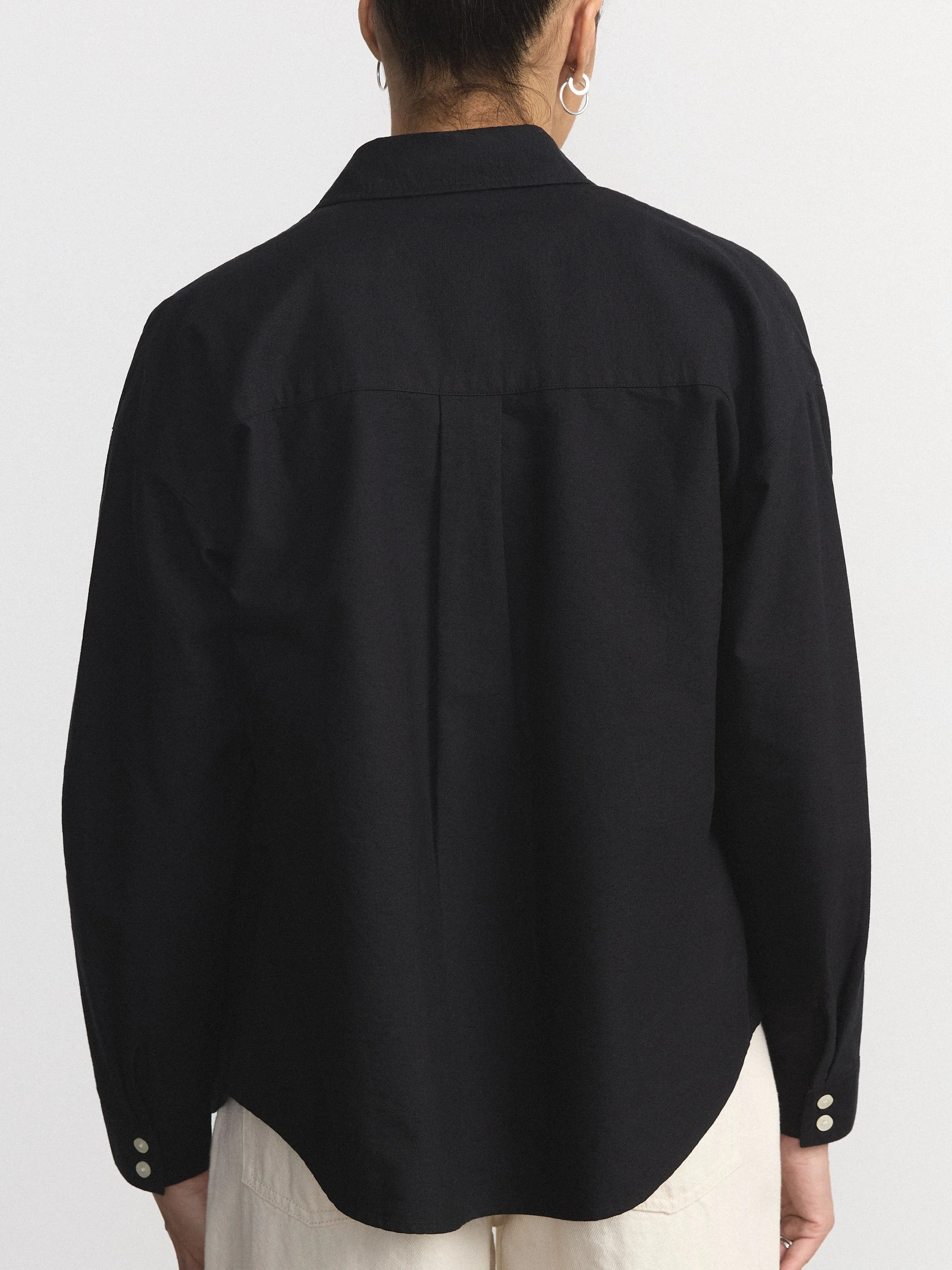 The Loose Oxford Shirt in Black
