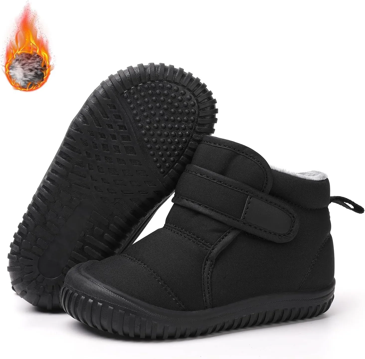 Toddler Winter Snow Boots Boys Girls Cold Weather Baby Faux Fur Shoes Toddler Soft Bottom Breathable Shoes Girls