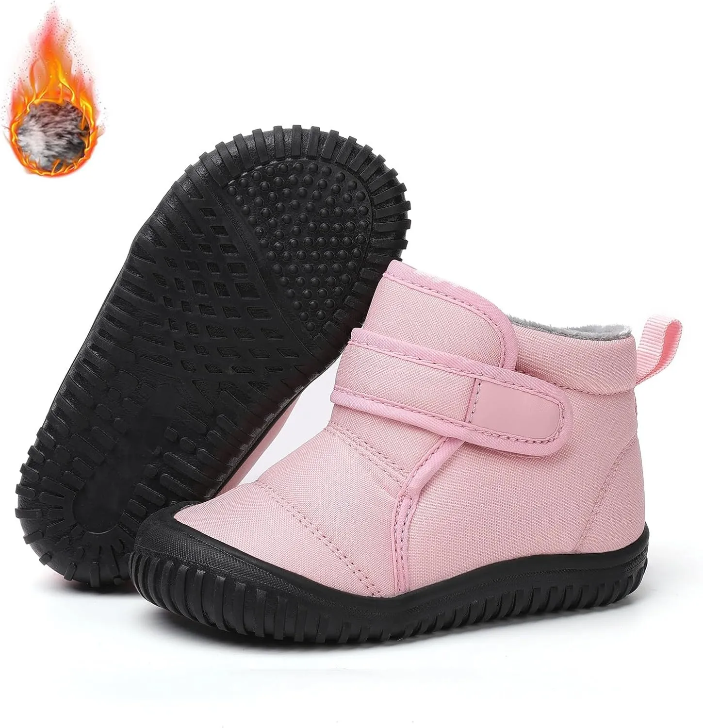Toddler Winter Snow Boots Boys Girls Cold Weather Baby Faux Fur Shoes Toddler Soft Bottom Breathable Shoes Girls