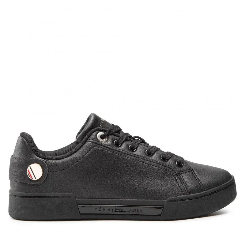 Tommy Hilfiger Button Detail Court Sneaker Women - BLK