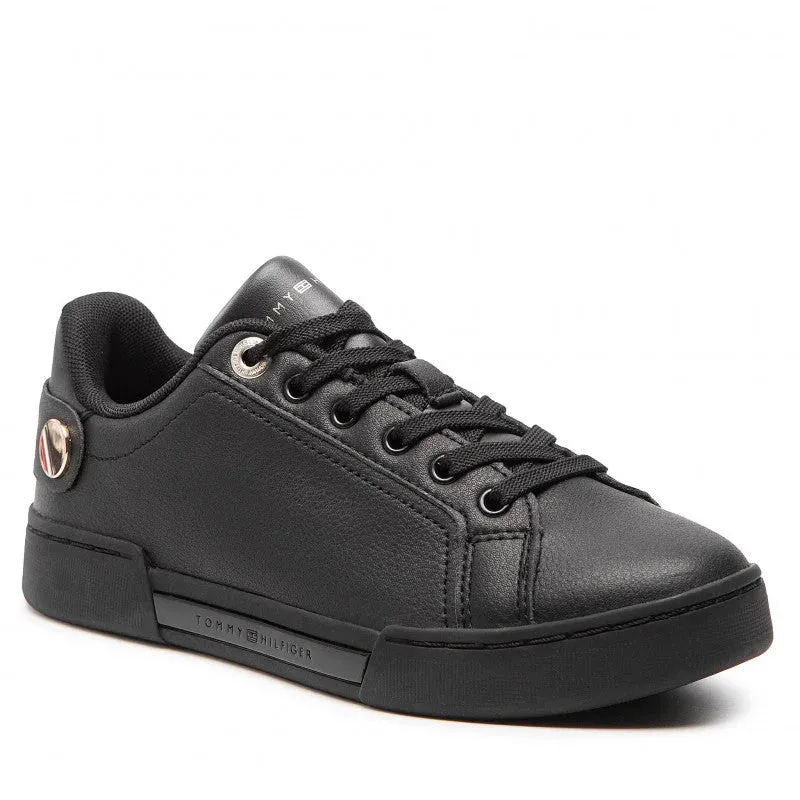 Tommy Hilfiger Button Detail Court Sneaker Women - BLK