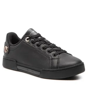 Tommy Hilfiger Button Detail Court Sneaker Women - BLK