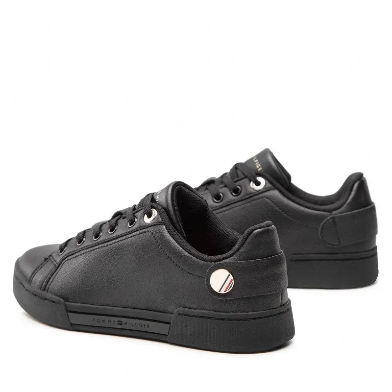 Tommy Hilfiger Button Detail Court Sneaker Women - BLK