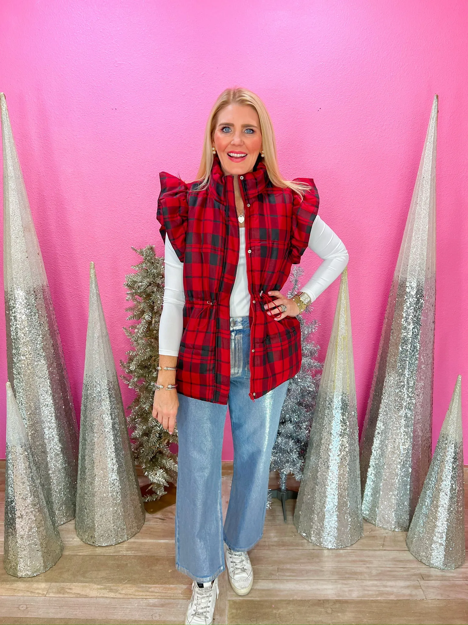 Under The Tree Vest - Red