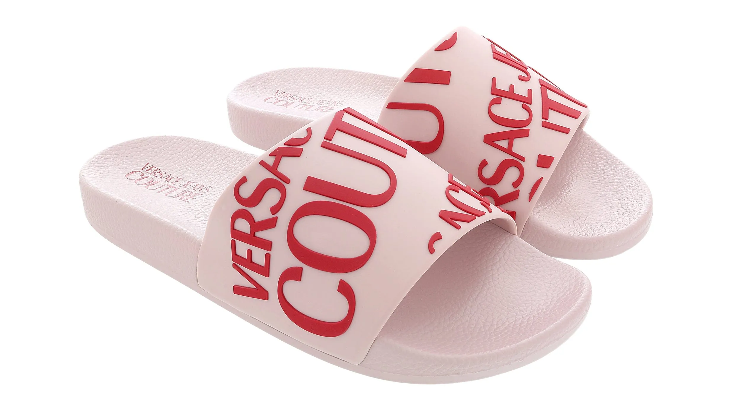 Versace Jeans Couture Pink Signature Fashion Slide -