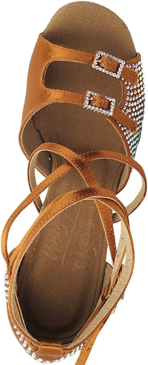 Very Fine Women's Ballroom Dance Shoes Tango Wedding Salsa Shoes S1004CCEB Comfortable Dance Shoes 3" [Bundle of 5]