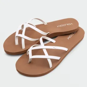 Volcom "New School II" Women's Sandals - White