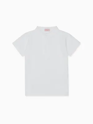 White Alcon Boy Polo Shirt
