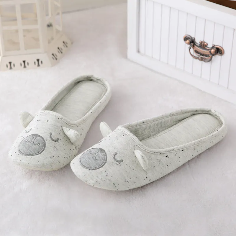 Women's Cotton Animal Slippers