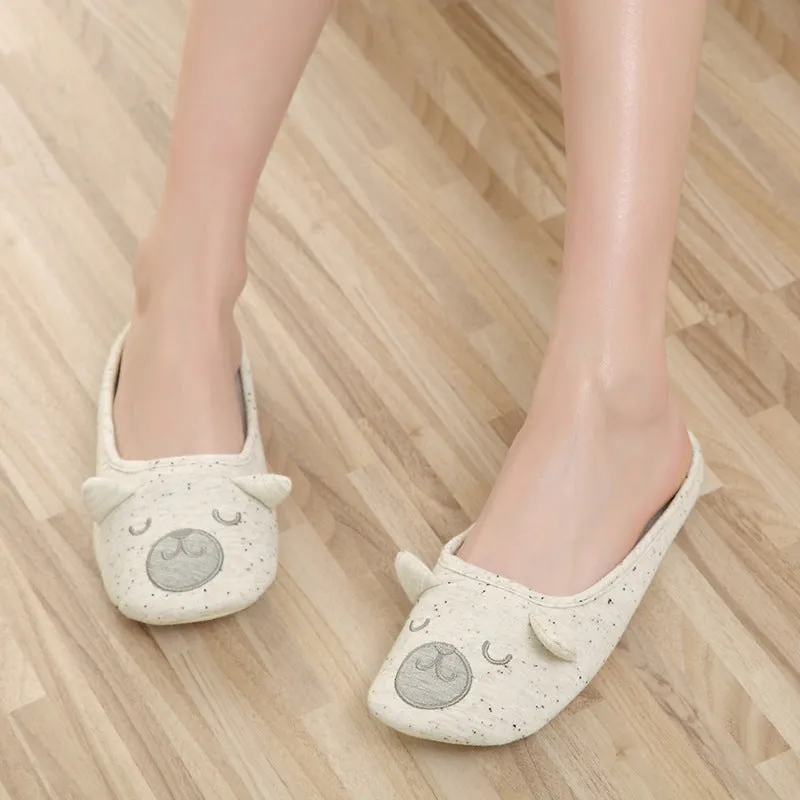 Women's Cotton Animal Slippers