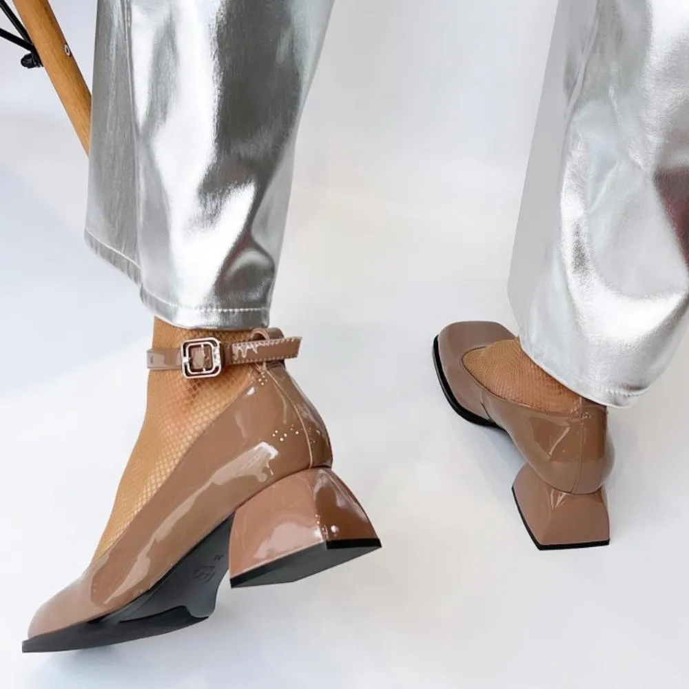 Women's Patent Leather Platform Shoes